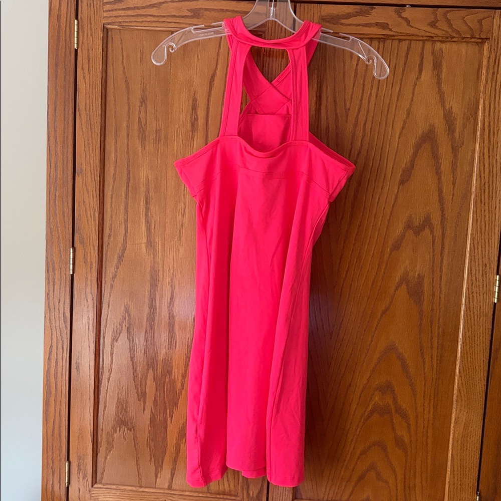 NWT Fabletics Hot Pink Tennis Halter Dress with Bra Women’s Size Small - Picture 3 of 13